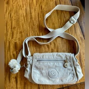 Kipling Sabian Mini Crossbody Bag Pearlized Ash Grey/Silver